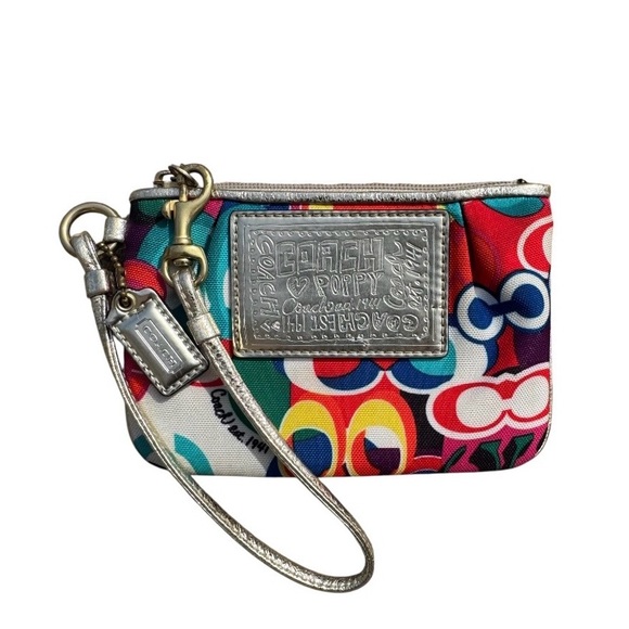 Coach Handbags - Coach Poppy Graffiti Signature Wristlet